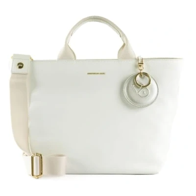 Afbeelding van MANDARINA DUCK Leren Schoudertas Shopper Mellow Leather Crossover Optical White Wit