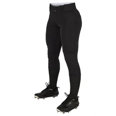 Afbeelding van Champro Softbalbroek voor dames, standaard lage taille, zwart.