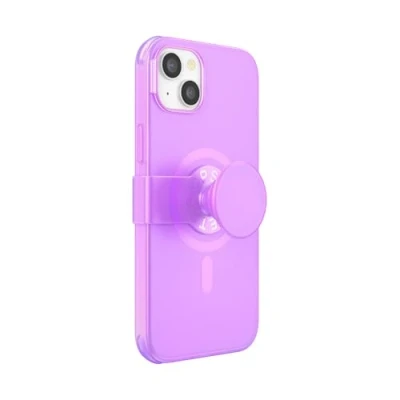 Afbeelding van PopSockets PopCase met een magnetische ring Telefoonhoesje Telefoonbutton [telefoon accessoires] compatibel Apple iPhone 14 Plus Roze Opalecent