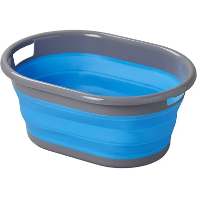 Afbeelding van Pro Plus Wasmand Opvouwbaar 17 liter Blauw / Grijs
