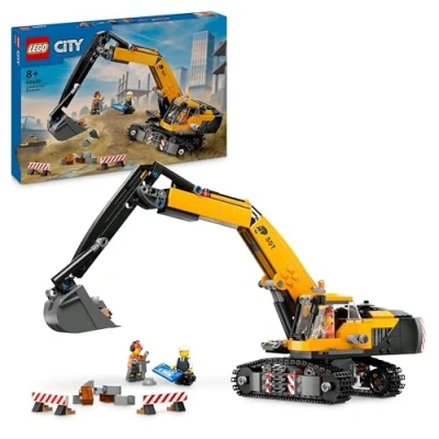 Image de LEGO® City 60420 La pelleteuse de chantier jaune