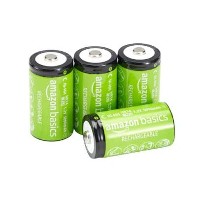 Afbeelding van Amazon Basics 4 x NiMh type C oplaadbare batterijen 1,2 V (5000 mAh)