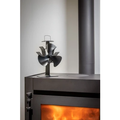 Afbeelding van Eurom Kamin Vento 3 Houtkachel ventilator Zwart Aluminium 9,6x14,9x22,6 cm 8713415365207