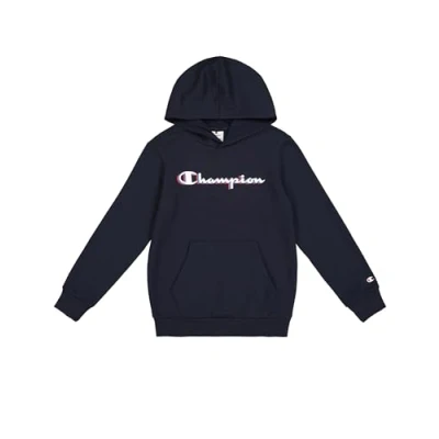Image de Champion Legacy Boy Big Logo Hoodie Garçon Sweat à Capuche (1 Pack), Bleu (Bs501), 11 12 ans