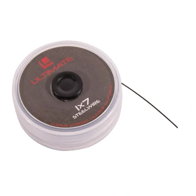 Afbeelding van Ultimate 1x7 steelwire black coating 20lb 10m Roofvis onderlijnmateriaal