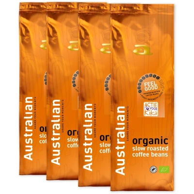 Afbeelding van 25% korting met code Australian koffiebonen Feel Good (Organic) 1 stuk 750 g