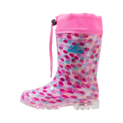 Afbeelding van LICO Power Blinky Regenlaarzen voor kinderen, Maat: 27, Pink/rosa/türkis Kunststof/ textiel