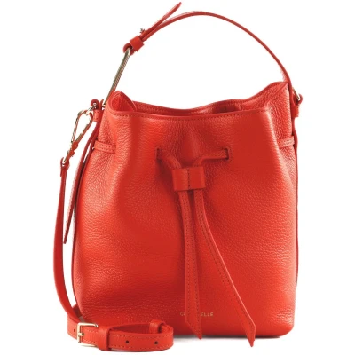 Afbeelding van COCCINELLE Leren Handtas Schoudertas Malory Handbag Grained Leather Gazpacho Oranje