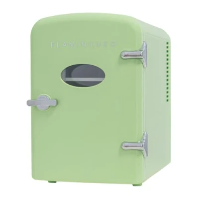 Afbeelding van Flamingueo mini koelkast kleine 4 l, voor slaapkamer, 12 V/220 V, warme en koude functie, Skincare, cosmetica