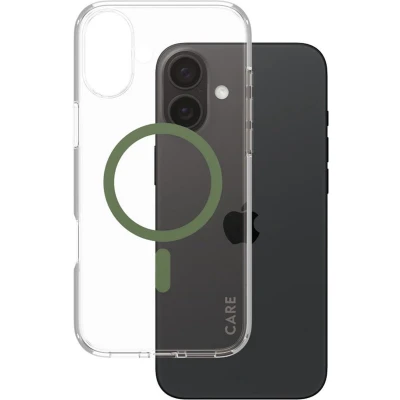 Afbeelding van PanzerGlass Hoesje Geschikt voor iPhone 16 Plus CARE Flagship Case MagSafe Groen