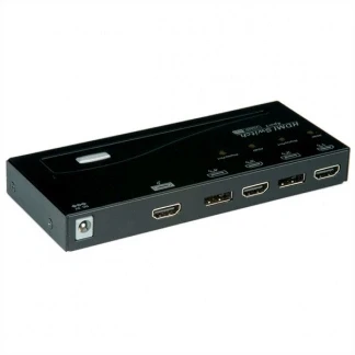 Afbeelding van DisplayPort naar HDMI switch Roline 4 poorten (Full HD)