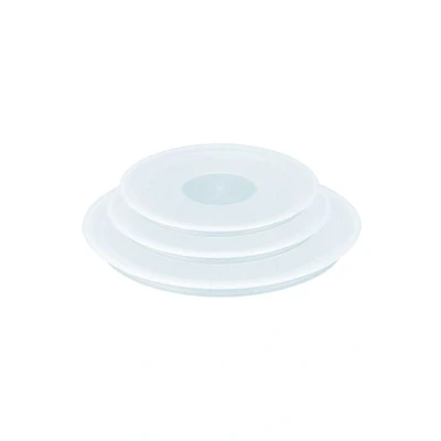 Image de Lot de 3 couvercles hermétiques en plastique Tefal Ingenio L9849002 16 18 20 cm Blanc