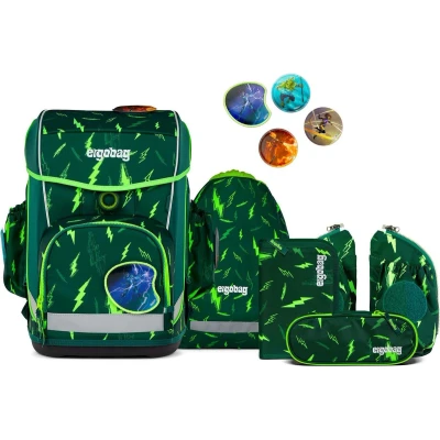 Afbeelding van ergobag Cubo Light set Kinderrugzak, uniseks, kinderen, Groene beer, Eén maat, Schooltas
