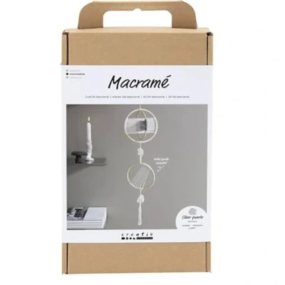 Afbeelding van CC Hobbyset Macramé Mobiel Grijs Off White