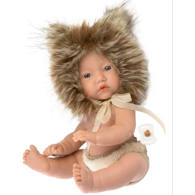 Afbeelding van Llorens babypop jongen met muts leeuw 31 cm