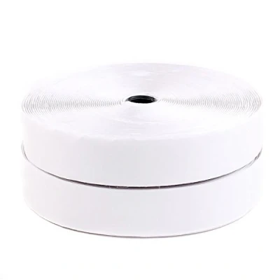 Afbeelding van TUKA TKB5031 zelfklevende tape 25 m x 50 mm, haak en lange lus, breedte achterkant, wit