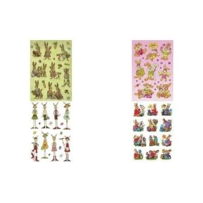 Image de Herma stickers de paques decor lapins nostalgiques 3876
