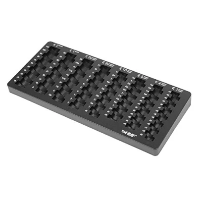 Afbeelding van HMF 2701 02 Euro muntentelplank, afgeschuind, 34,0 x 15,0 3,0 cm, zwart