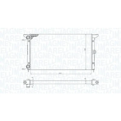 Afbeelding van MAGNETI MARELLI 350213190100 Radiateur 647 378 32 Koelribben mechanisch gelast VOLKSWAGEN: Sharan I, SEAT: Alhambra I