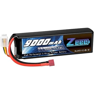 Afbeelding van Zeee 3S Lipo Accu 9000mAh 11,1V 100C RC Batterij met T aansluiting voor FPV Racing Drones Racefiets Quadcopters Vliegtuig Helikopter Boot Auto