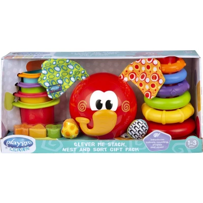 Afbeelding van Playgro Play &amp; Learn STEAM Clever Me Stack, Nest and Sort Gift Pack Baby Geschenkset Speelset 3 assorti