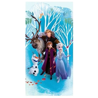 Afbeelding van Theonoi Saunahanddoek, strandlaken, badhanddoek, kinderhanddoek, 70 x 140 cm, cadeau, katoen, Frozen