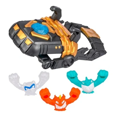 Afbeelding van Heroes of Goo Jit Zu Meteor Madness Slingers Mega Launcher, laad je op en rek ze uit Sling &#039;Em Sky High voor snelle vechtactie, inclusief 3 lanceerders