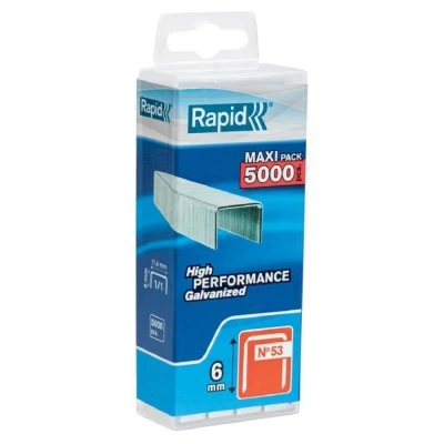 Afbeelding van Rapid 40303083 Nieten No. 53 Gegalvaniseerd 6mm (5000st)