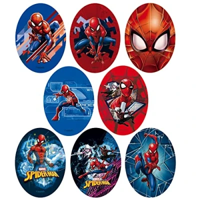 Afbeelding van 8 stuks opstrijkbare patches voor het repareren en decoreren van broeken, jassen, truien, rugzakken (Spiderman)