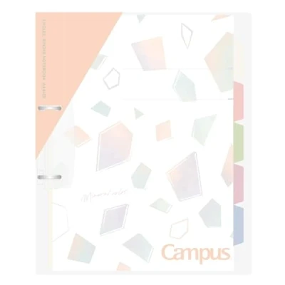 Afbeelding van Kokuyo Campus Print Le PP158 L4P ordner met 2 gaten, A4, mineraalroze, abrikoos