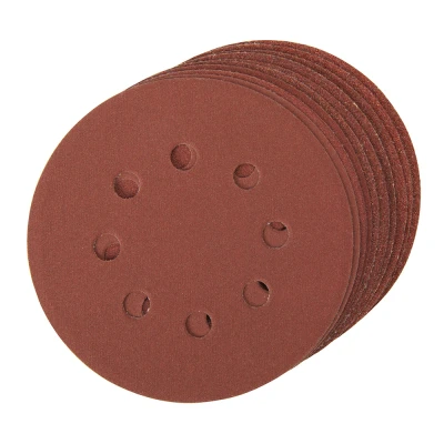 Afbeelding van Silverline 125 mm geperforeerde klittenband schuurvellen, 10 pak 4 x 60, 2 80, 120, 240 korrelmaten