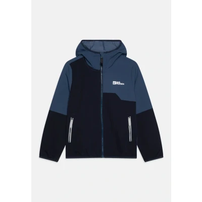 Afbeelding van Jack Wolfskin Turbulence Hooded Unisex Softshelljas voor kinderen, Maat: 116, Night blue