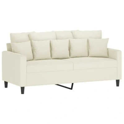 Afbeelding van Tweezitsbank 140 cm fluweel crmekleurig