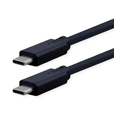 Afbeelding van ROLINE USB3.2 Gen2x2 Kabel, C C, M/M, 20Gbit/s, 240W, zwart, 1 m