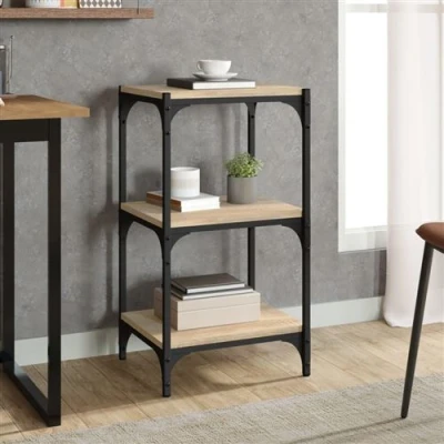 Afbeelding van Boekenkast 40x33x70,5 cm bewerkt hout en staal Sonoma eiken
