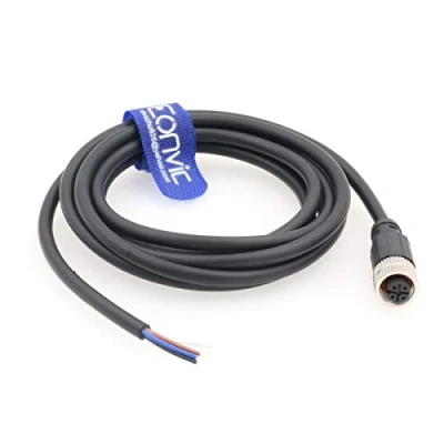 Afbeelding van Eonvic Industriële M12 4 pins Vrouwelijke Gegoten PVC Luchtvaartsensor Connector