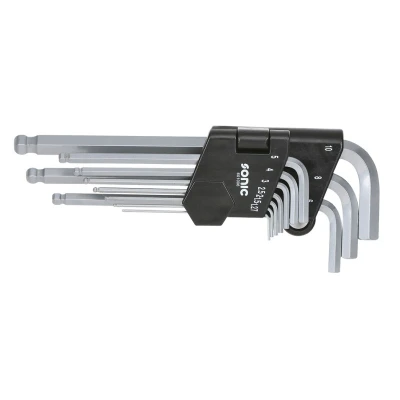 Afbeelding van SONIC 601006 Haakse schroevendraaierset 1.27mm, 1.5mm, 2mm, 2.5mm, 3mm, 4mm, 5mm, 6mm, 8mm, 10mm Chroom vanadium staal 10