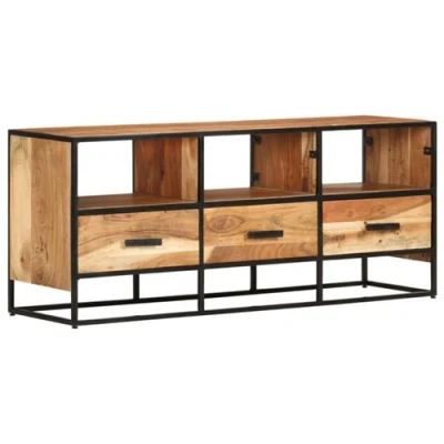 Afbeelding van Tv meubel 110x30x45 cm massief acaciahout