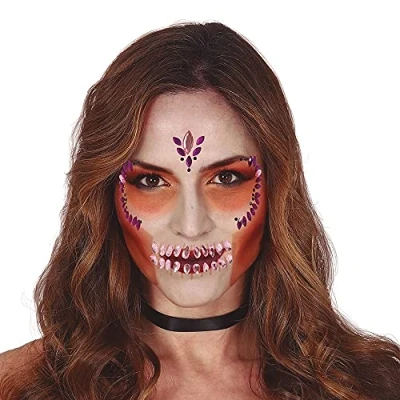 Afbeelding van Fiestas Guirca Plakdiamantjes Lilac Skull (per set)