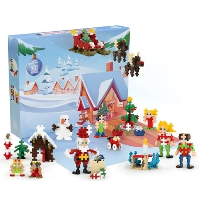 Afbeelding van Plus Adventkalender Set Met Bouwstenen 600 Delige Bouwset Bouwspeelgoed Vanaf 5 Jaar