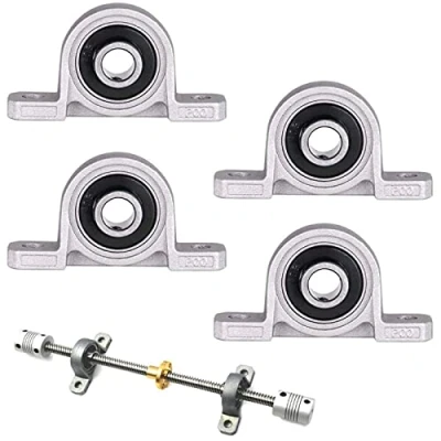 Afbeelding van KP000 4 Stuks Zinklegering Kogellager Kussen Blok Diameter 10 mm, Boring Flens Auto Gemonteerde Ondersteuning Liniaal, voor 3D printer Vervanging