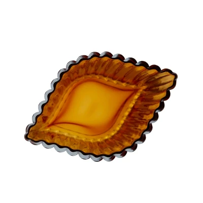 Afbeelding van AYTM Folium vaas, hoogte 25 cm, amberkleurig, glas