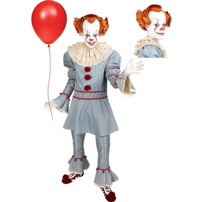Afbeelding van FUNIDELIA Pennywise Kostuum met pruik voor mannen IT Chapter Two Maat: L