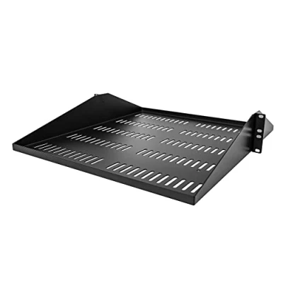 Image de StarTech.com Étagère rack 19 pouces 2U Plateau Rackable Universel Ventilé Cantilever Baie de Brassage 19&quot; Rangement Max 91kg Profondeur 35cm (14&quot;) noir (SHELF 14 CENTER V) pour