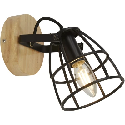 Afbeelding van Wandlamp Cage II met roosterkap