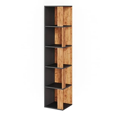 Afbeelding van Vicco Hoekplank Lio, Goldkraft eiken/antraciet, 33,3 x 162,2 cm