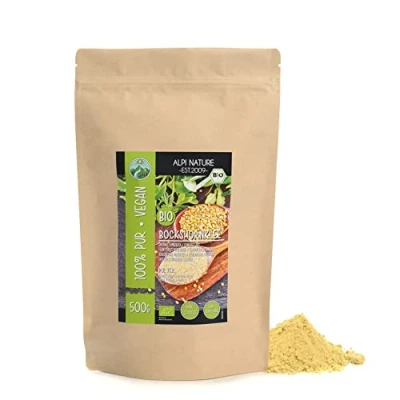 Afbeelding van biologische fenegriek gemalen (500 g), fenegriekzaden, uit gecontroleerde teelt, laboratoriumgetest, biologisch fenegriekpoeder, 100% zuiver en natuurlijk
