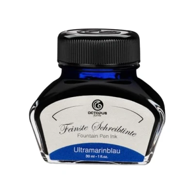 Afbeelding van Premium inkt voor vulpen en veren, verschillende kleuren, 30 ml, marineblauw
