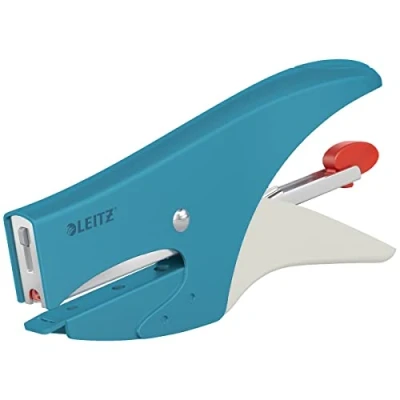 Afbeelding van Leitz nietjes, capaciteit 15 vellen, lading van achter, verpakking met nietjes P2 (N10), blauw, 56450061