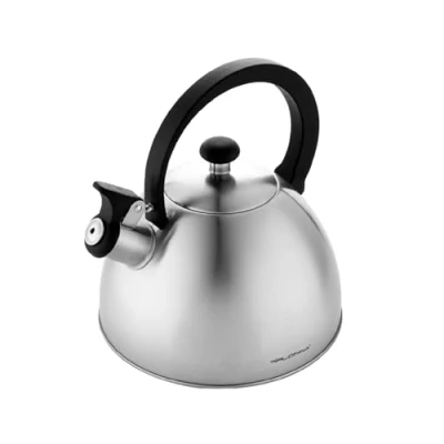 Afbeelding van Florina Brillo fluitketel 2,5L voor alle warmtebronnen Waterketel Geborsteld RVS zilver